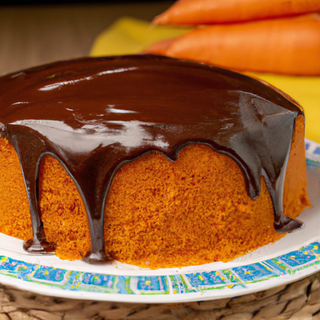 Receita de bolo de cenoura com cobertura de chocolate tudo gostoso
