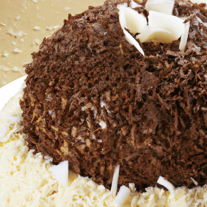 Receita de Bolo Bombom Gigante de Leite Ninho