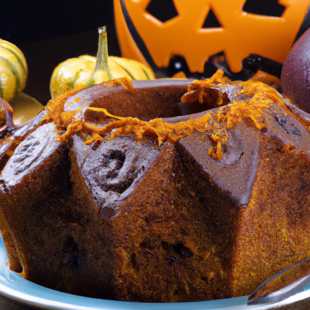 Receita de Bolo de Abobora para o Halloween
