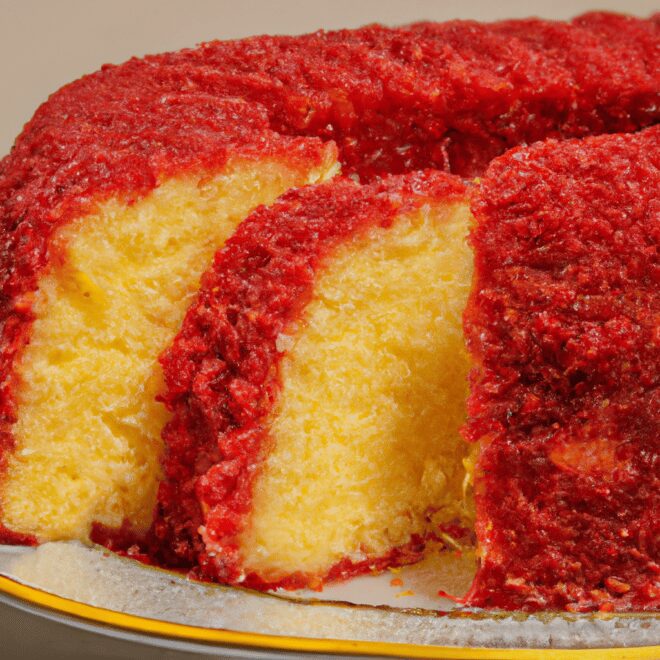 Receita de bolo de flocão de milho com goiabada: um sabor inesquecível!