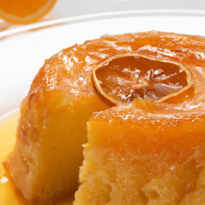 Bolo de laranja com calda caramelizada: um sabor irresistível!