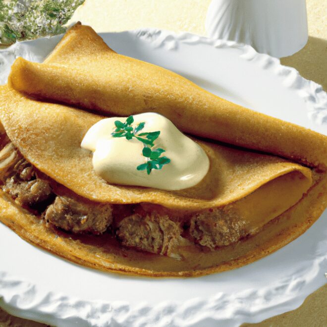 Receita de Panqueca de Carne Moida com Creme de Leite