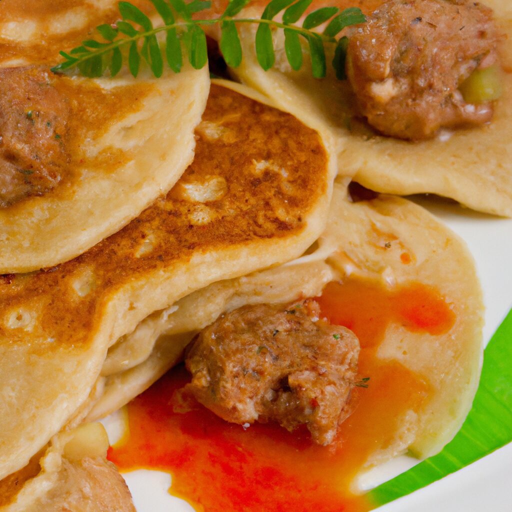 Receita de Panquecas de Frango com Carne Soja