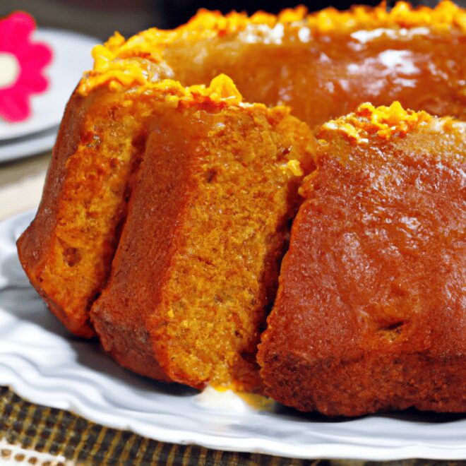 Receita deliciosa de bolo de cenoura