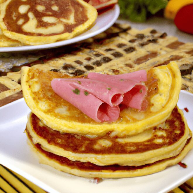 Receitas de Panquecas Fit com Queijo e Presunto: uma Delícia para o Seu Café da Manhã!