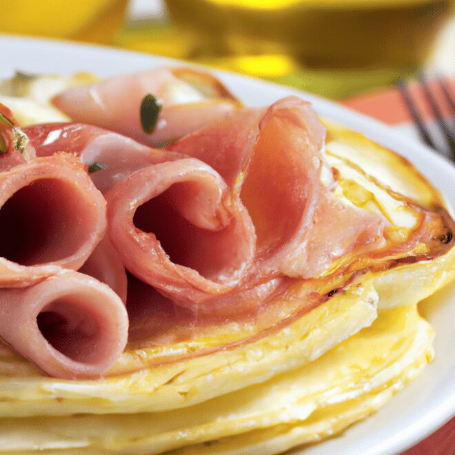 Receitas de Panquecas Presunto e Mussarela