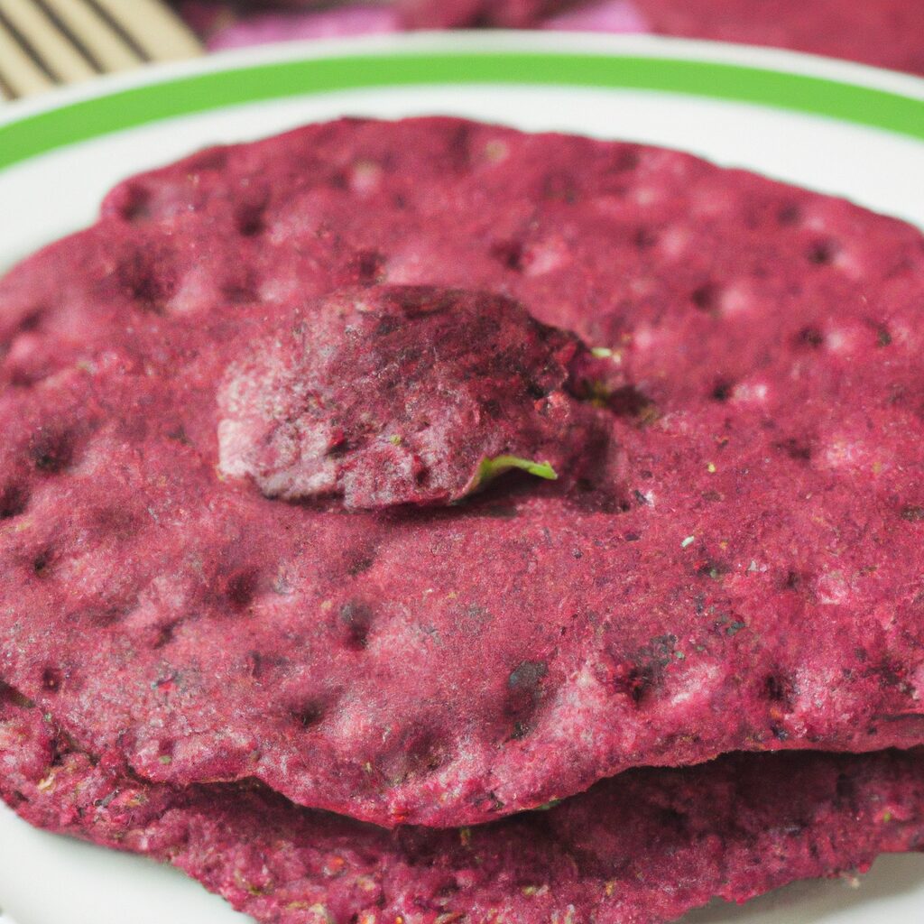 Receita de Panqueca Integral de Farinha de Beterraba