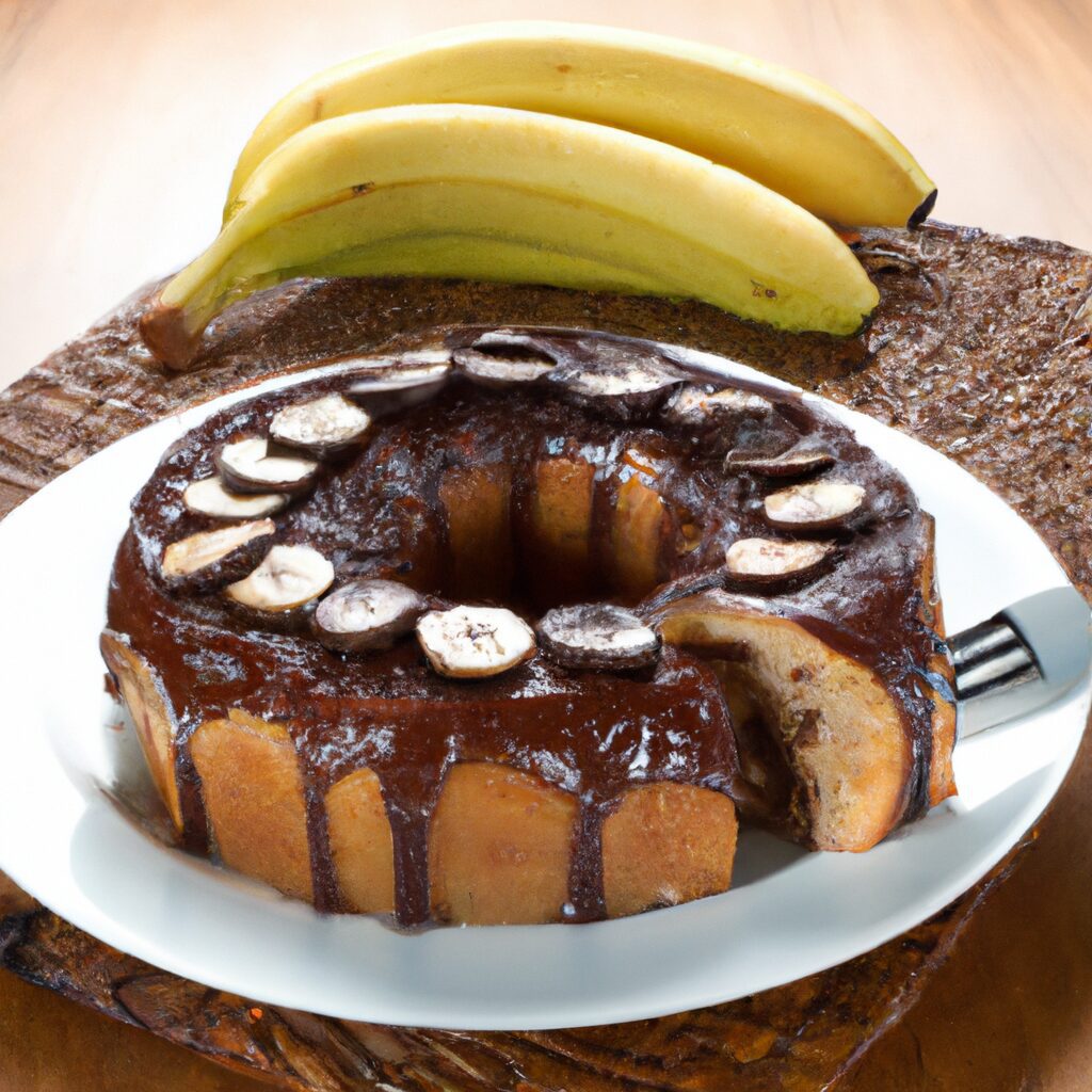 Receita de Bolo de Banana com Cobertura de Chocolate