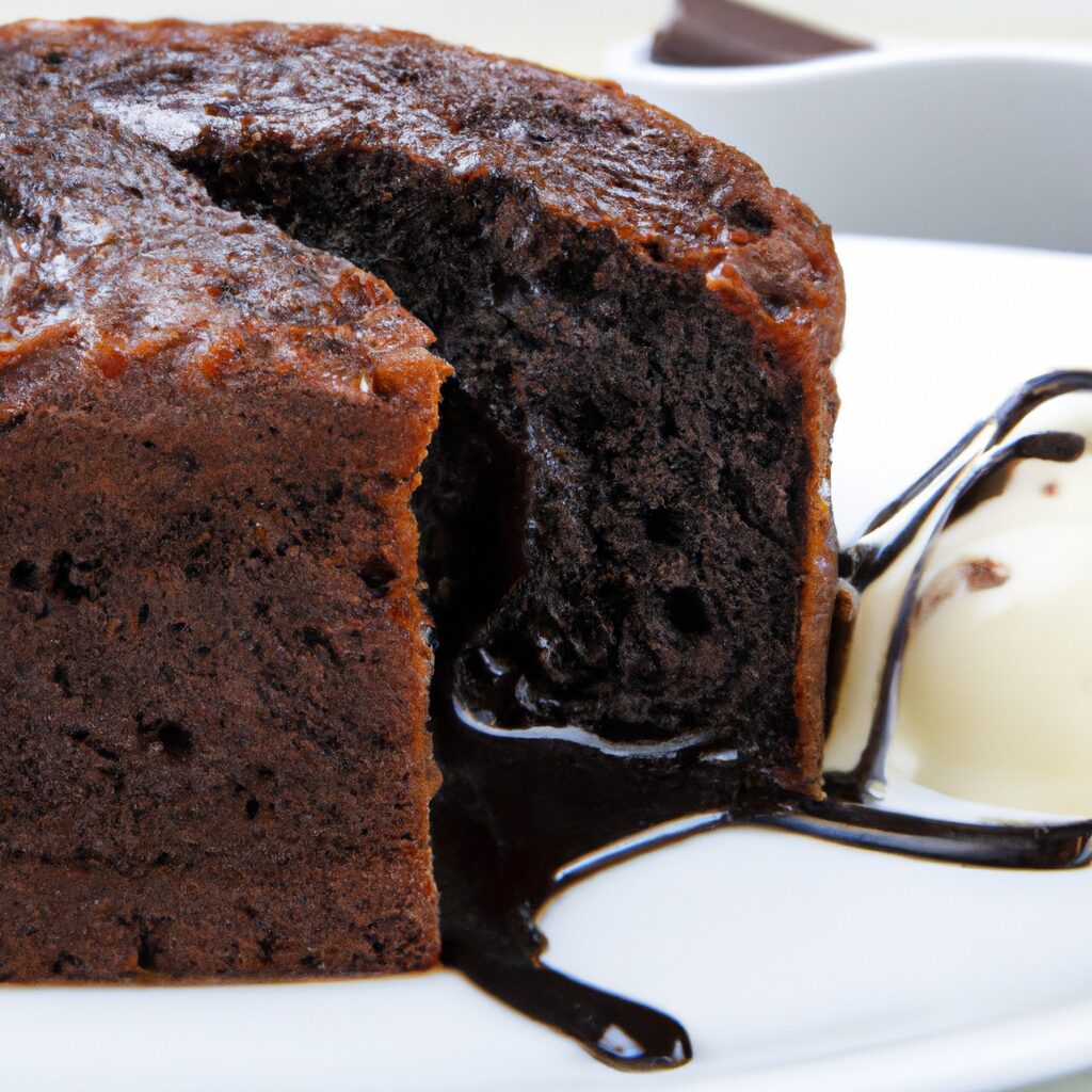 Bolo de chocolate para comer com sorvete