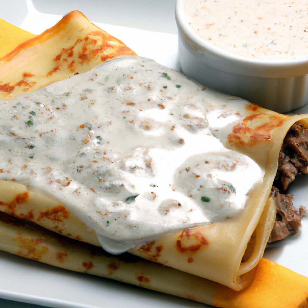 Receita de Panqueca de Carne com Molho Branco