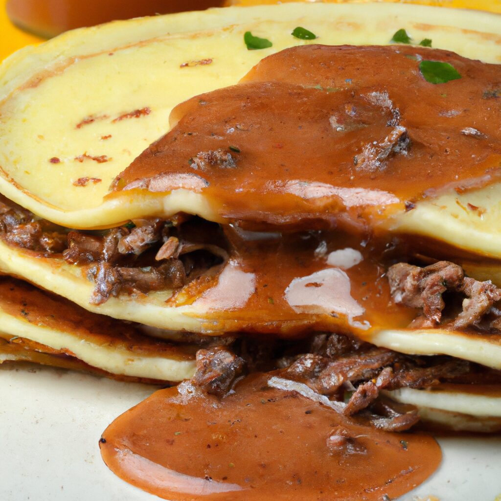 Receita de Panqueca de Carne Moída com Molho
