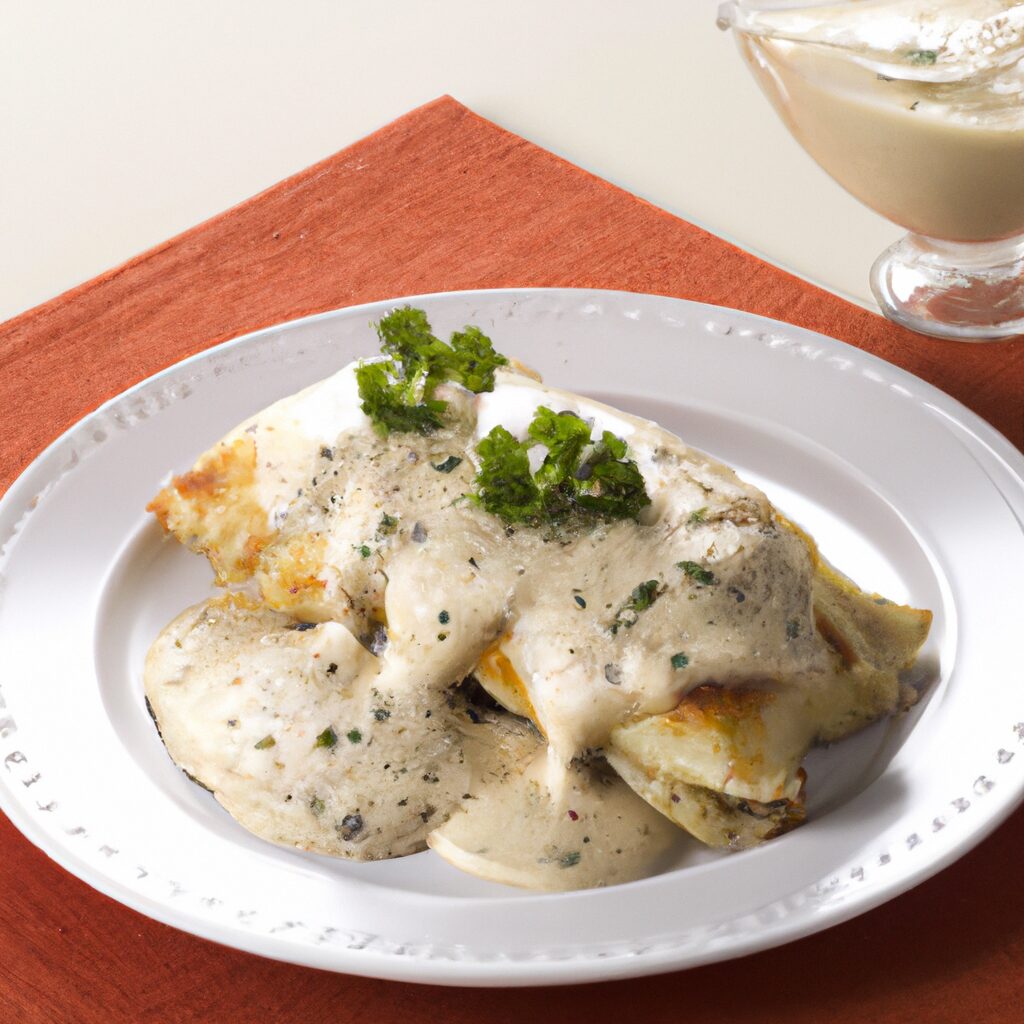 Receita de Panqueca de Frango com Molho Branco