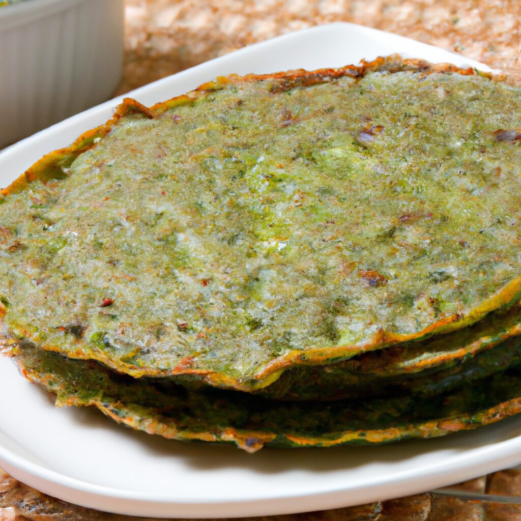 Receita de Panqueca Verde Integral de Legumes