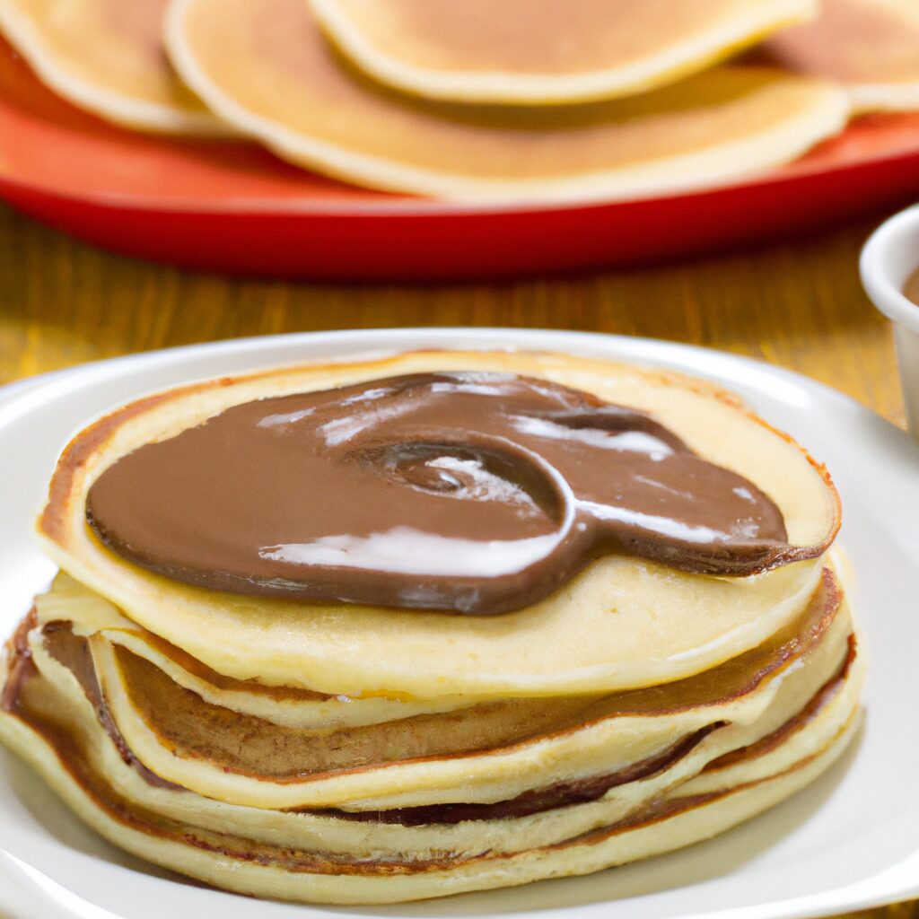 Receita de Panquecas para Comer com Fondue de Chocolate