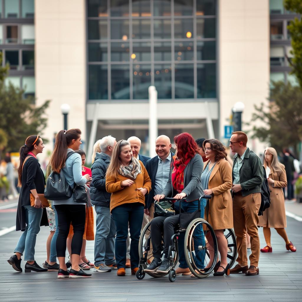 image Ilustração de pessoas diversas de mãos dadas, simbolizando a inclusão social e união.
