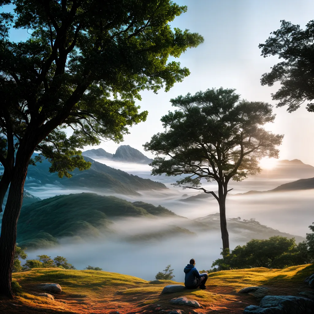 Fotos adolescente meditando natureza paz