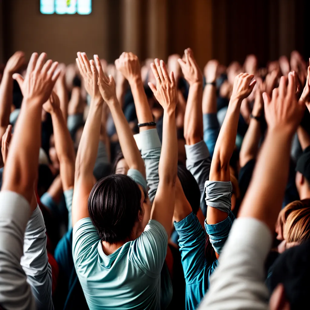 Fotos adoracao comunidade igreja maos alto