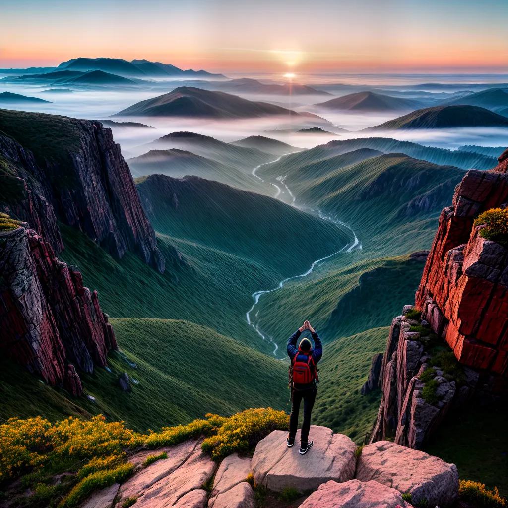 Fotos amanhecer entusiasmo paisagem infinita