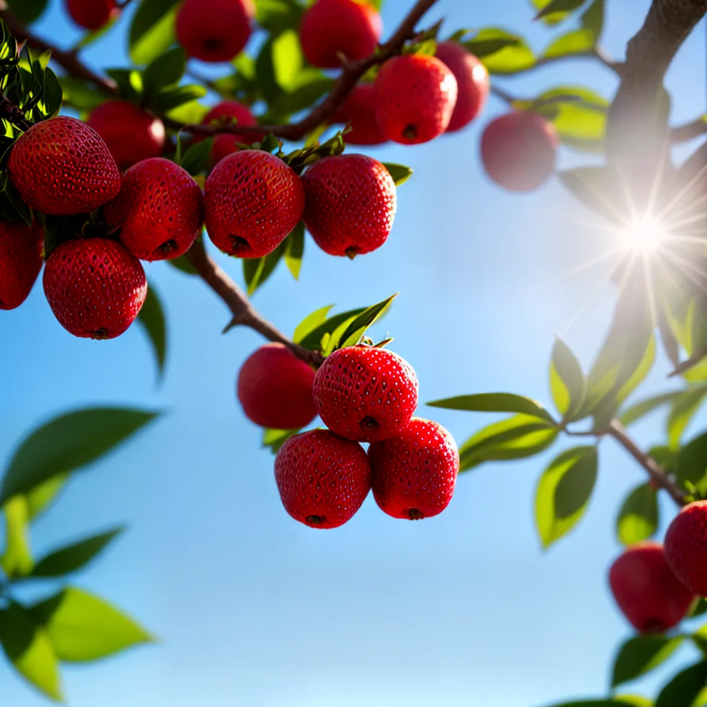 Fotos arvore flores frutas sol abundancia