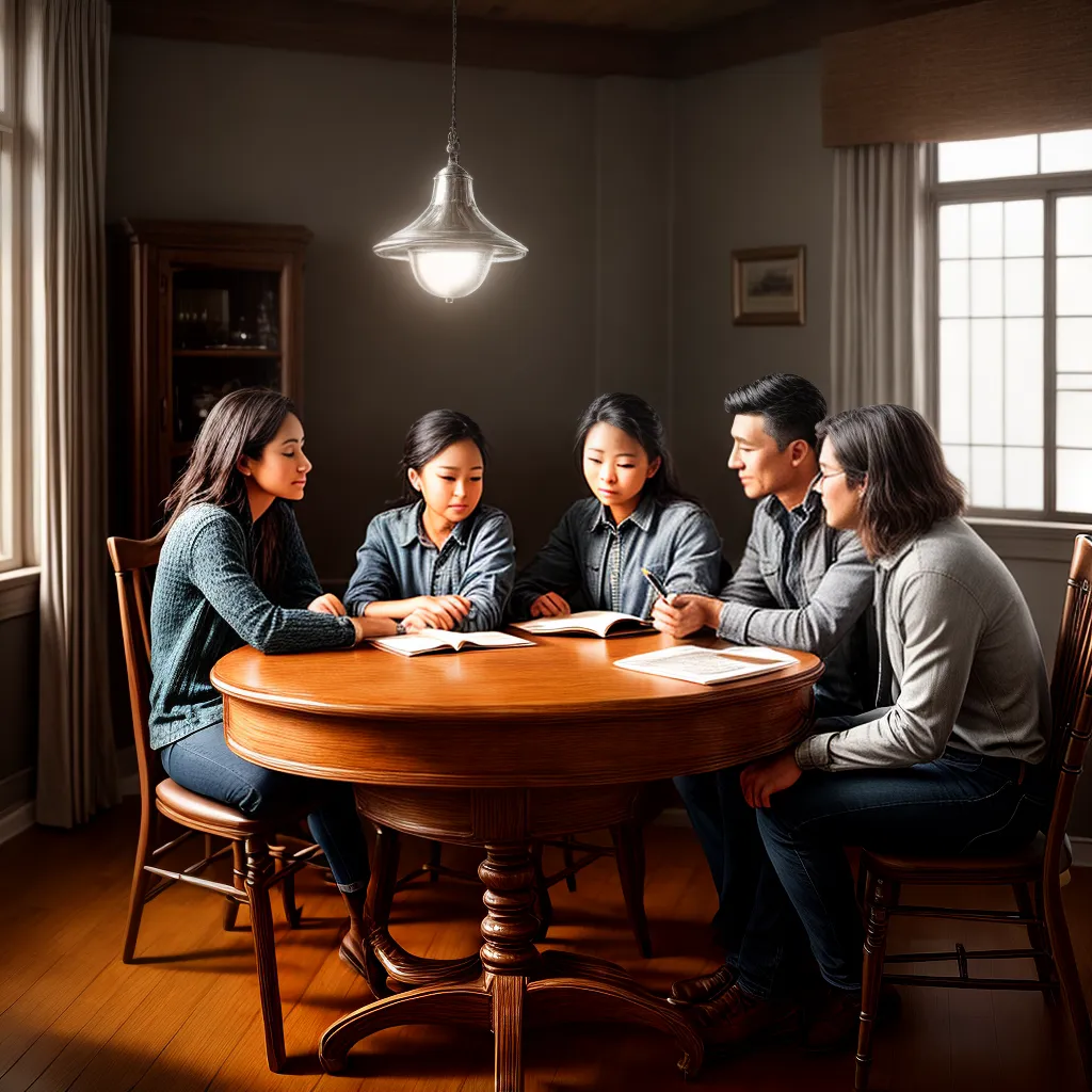 Fotos biblia familia mesa ensino valores