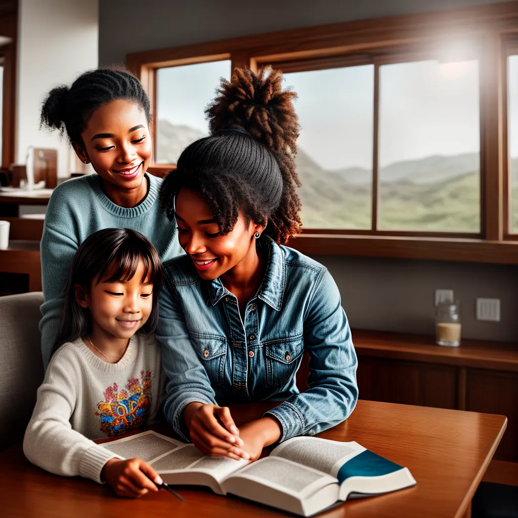 Fotos biblia infantil leitura pais crianca 1