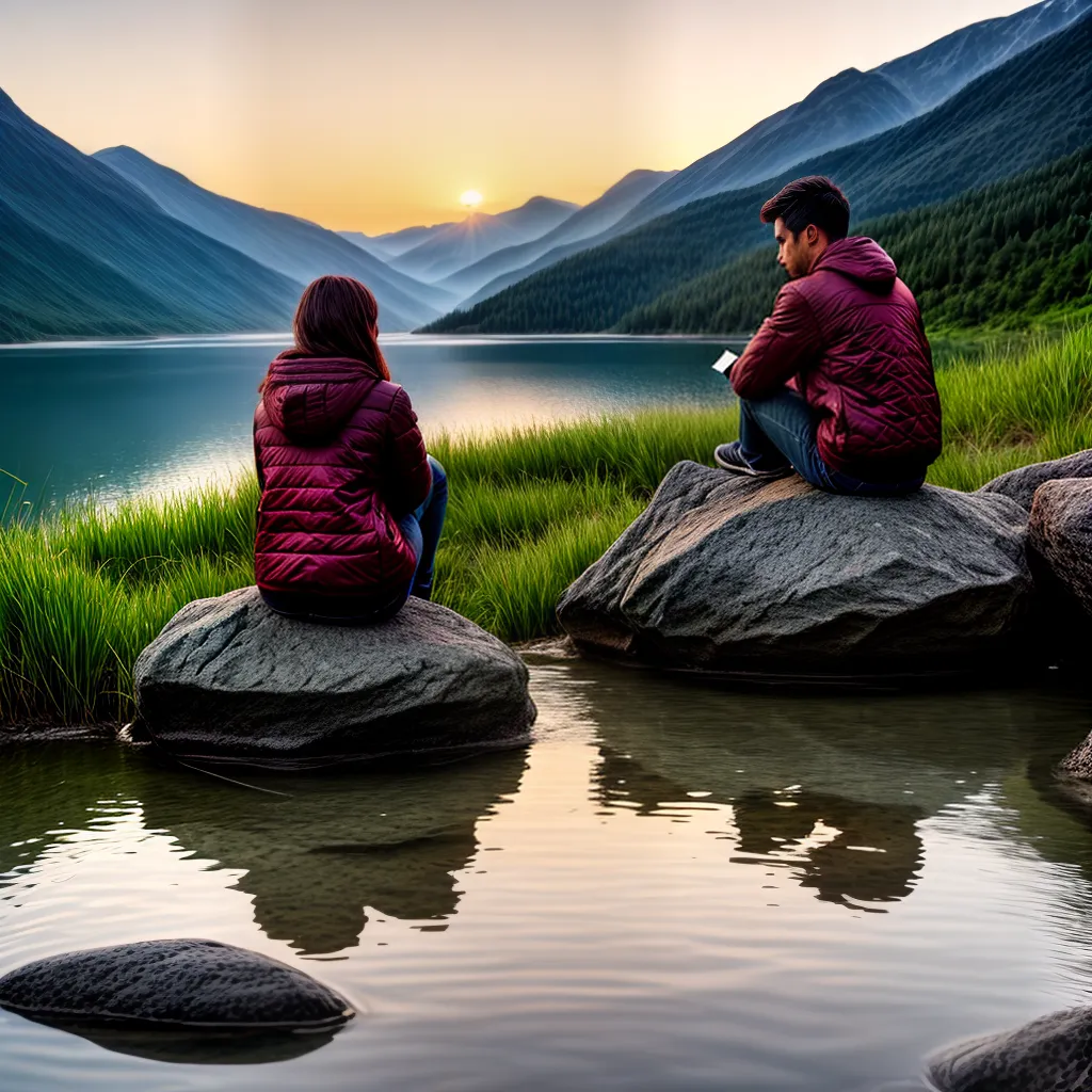 Fotos biblia lago por do sol