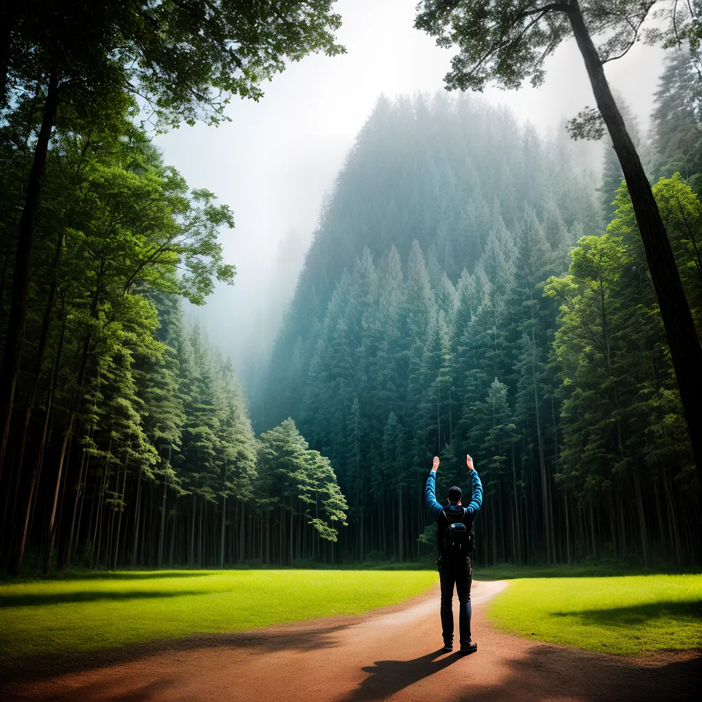 Fotos busca espiritual floresta ceu