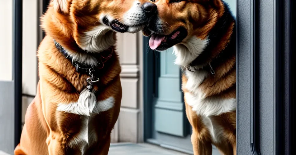 Fotos cachorro leal porta espera