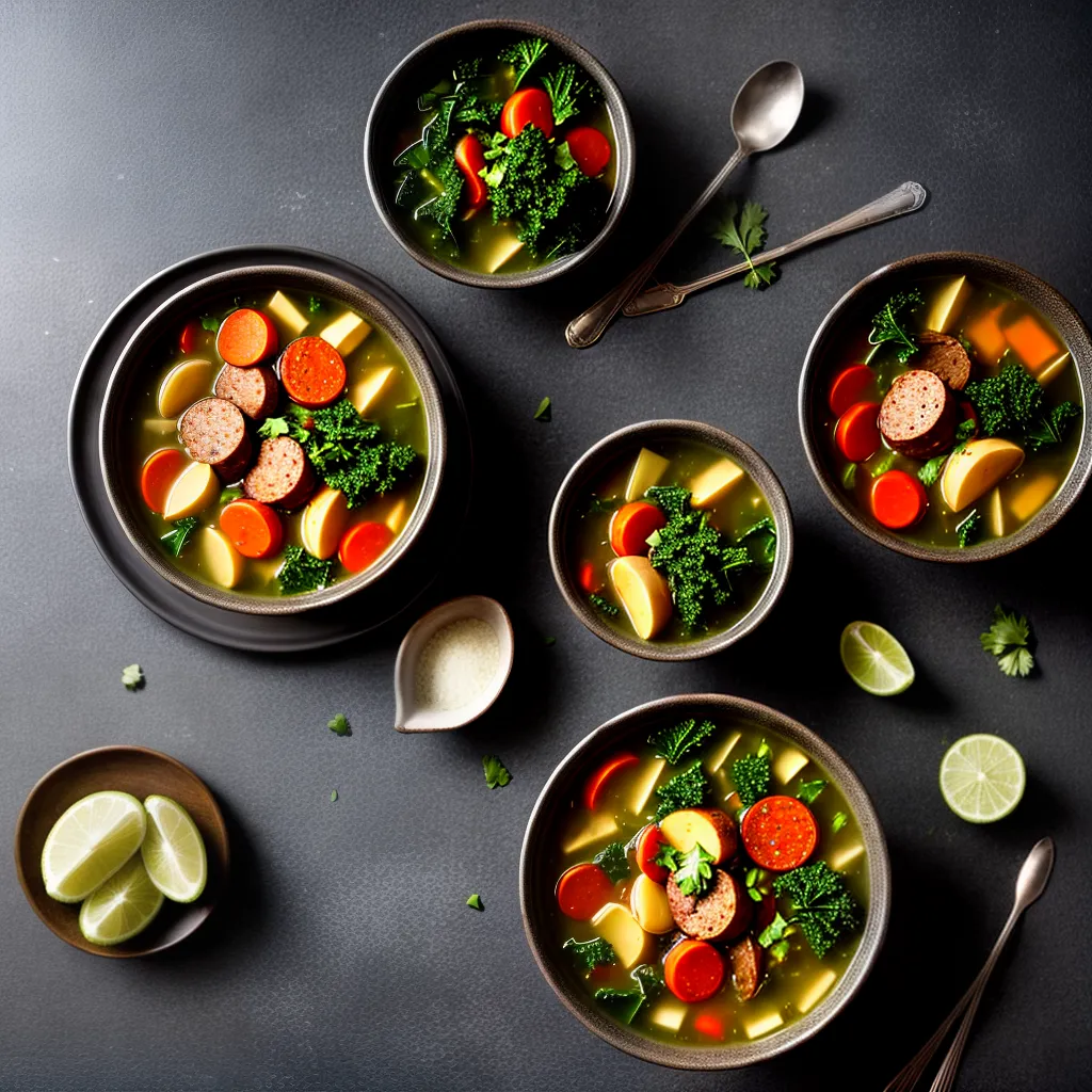 Fotos caldo verde sopa portuguesa rustico