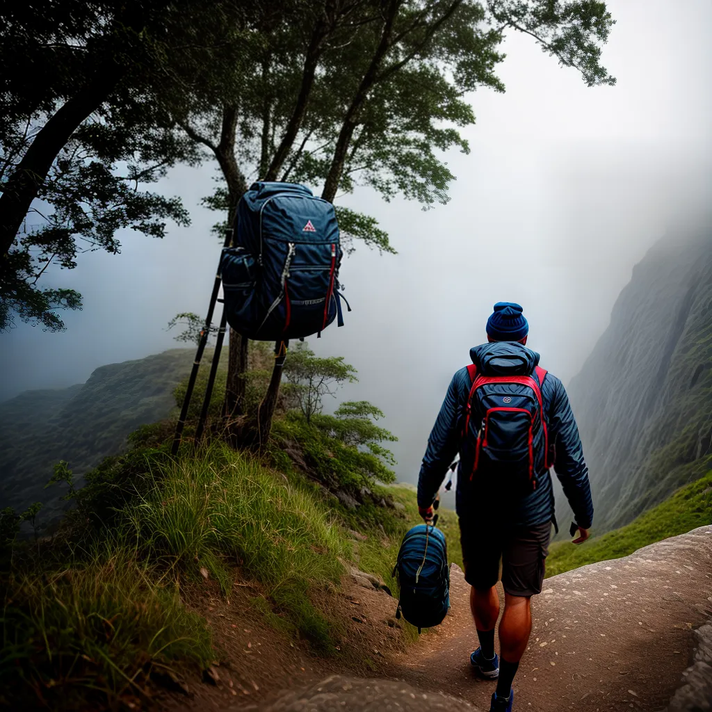 Fotos caminhada crista sorriso mochila desafio