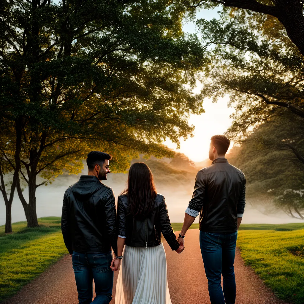 Fotos caminhada por do sol casal planos