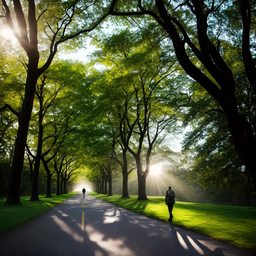 Fotos caminho arvores luz paz