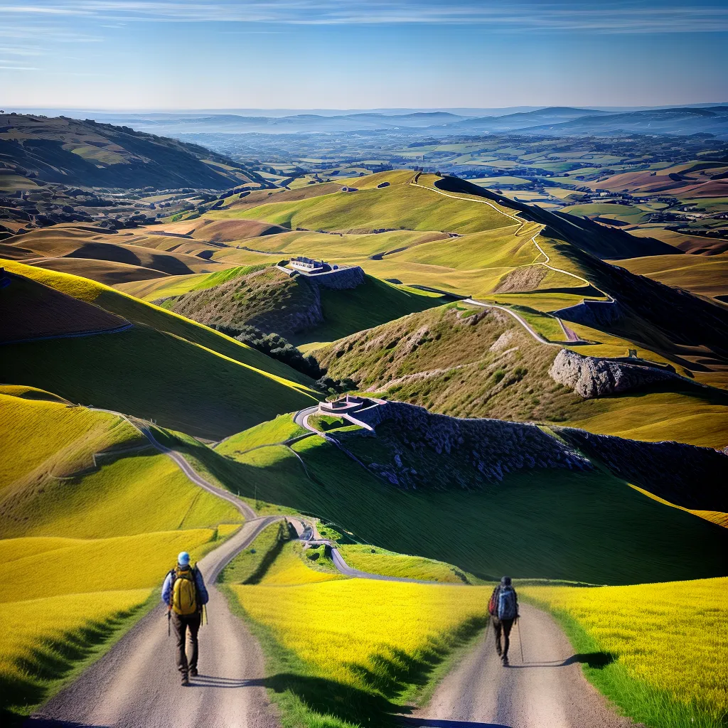 Fotos caminho santiago peregrino paisagem