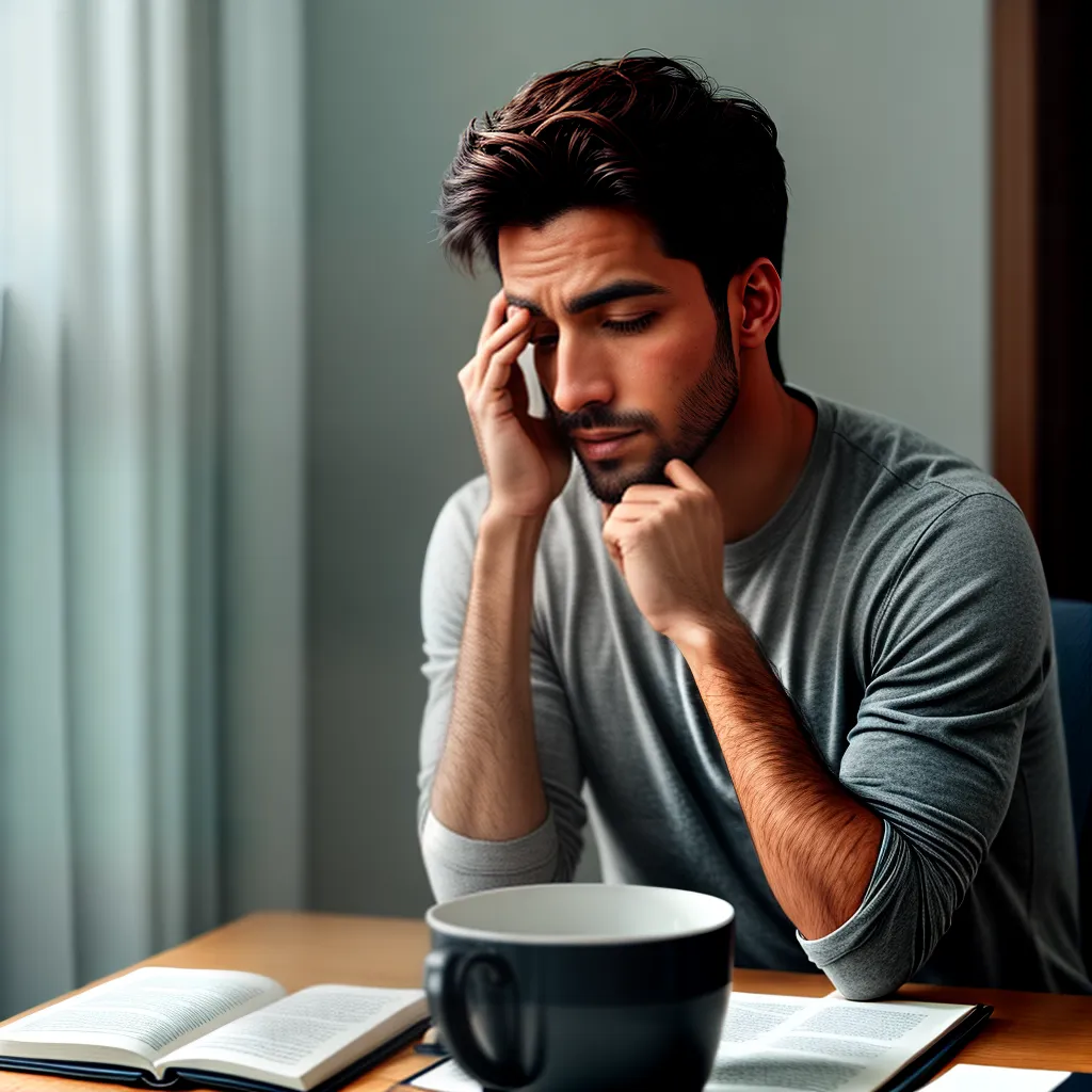 Fotos cansaco estresse biblia cafe