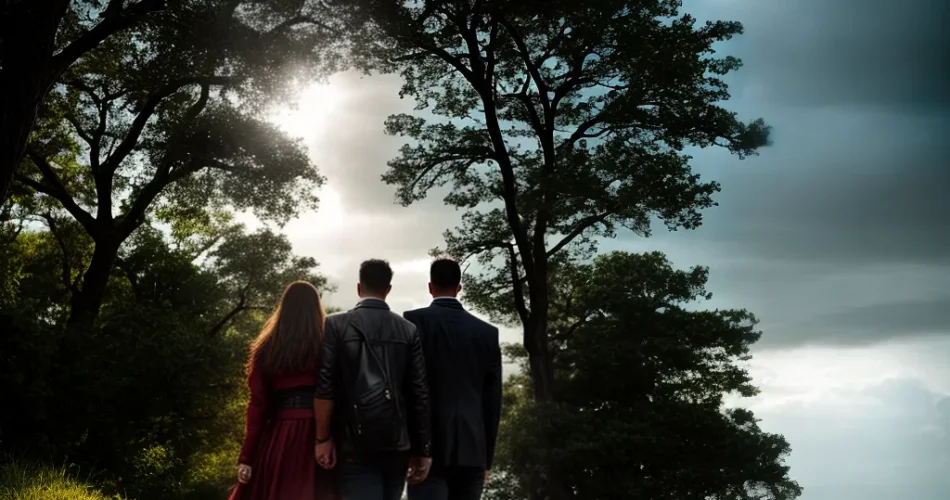 Fotos casal caminhada escolha caminho ceu