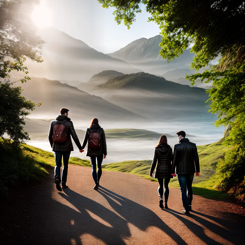 Fotos casal caminhada sol fidelidade