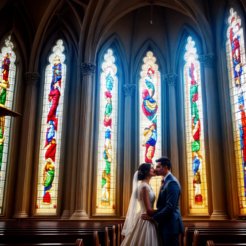 Fotos casal igreja janela coracao amor