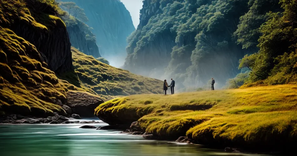 Fotos casal maos juntas paisagem fidelidade