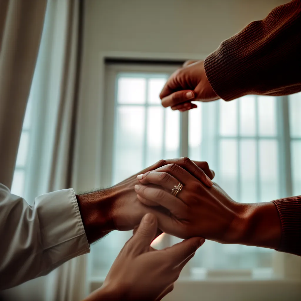 Fotos casal orando aliancas fe