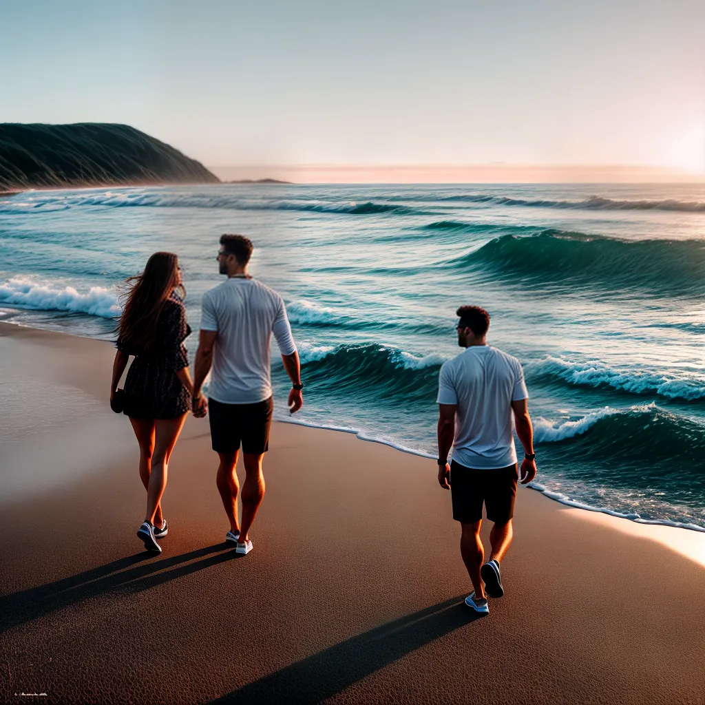 Fotos casal passeio por do sol