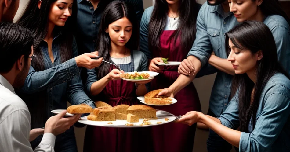 Fotos ceia familia pao vinho fe