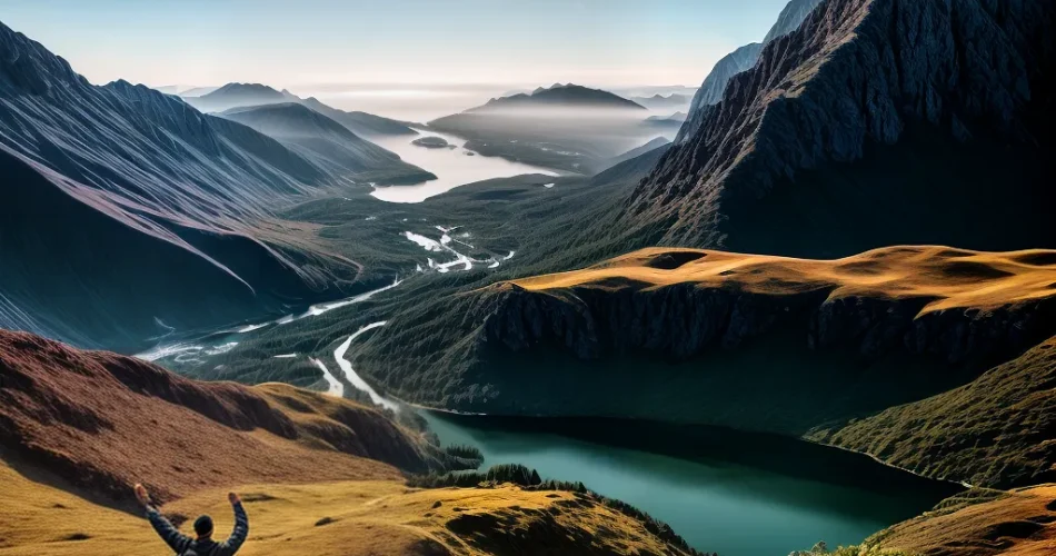 Fotos chamado vitoria topo montanha