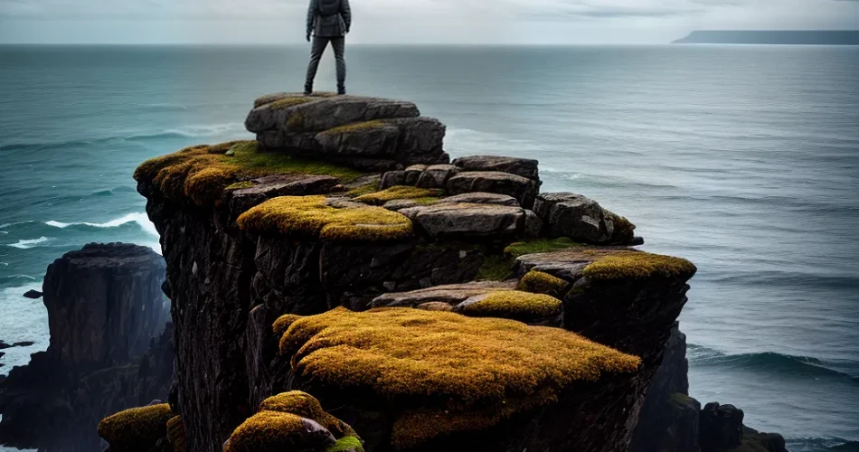 Fotos cliff mar agitado determinacao esperanca