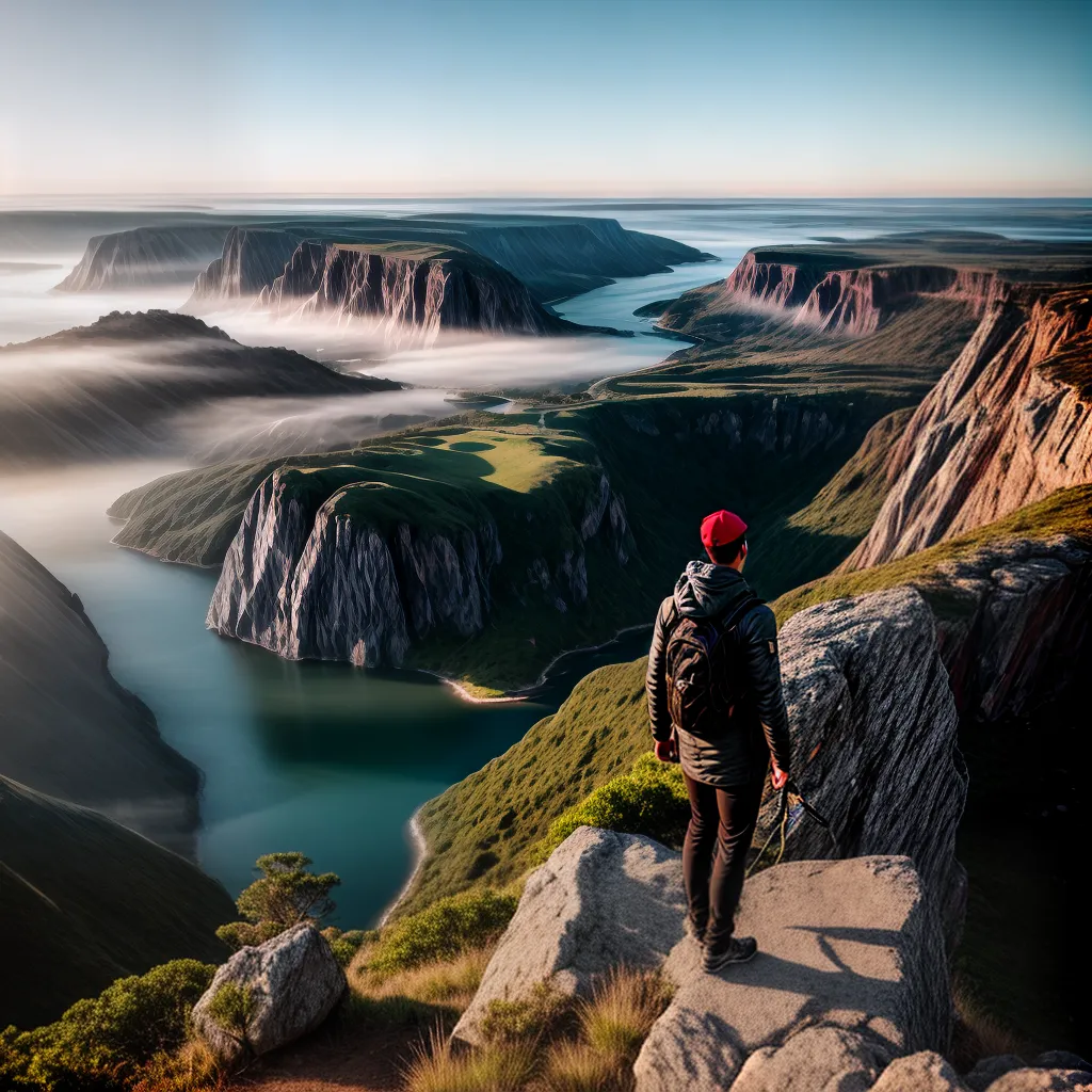 Fotos cliff paisagem maos fe confianca