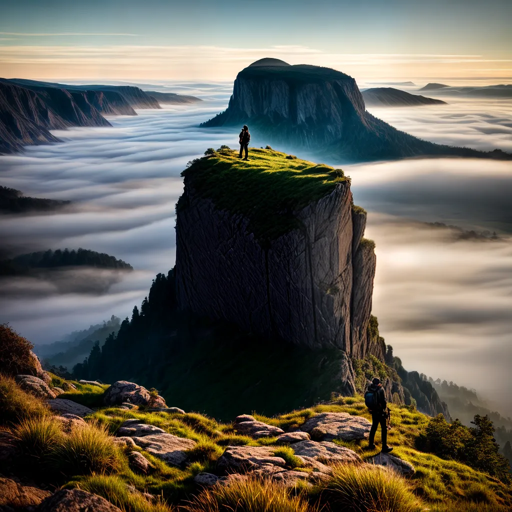 Como encontrar clareza em dias nublados. 9 Fotos cliff vista nebulosa silhueta luz