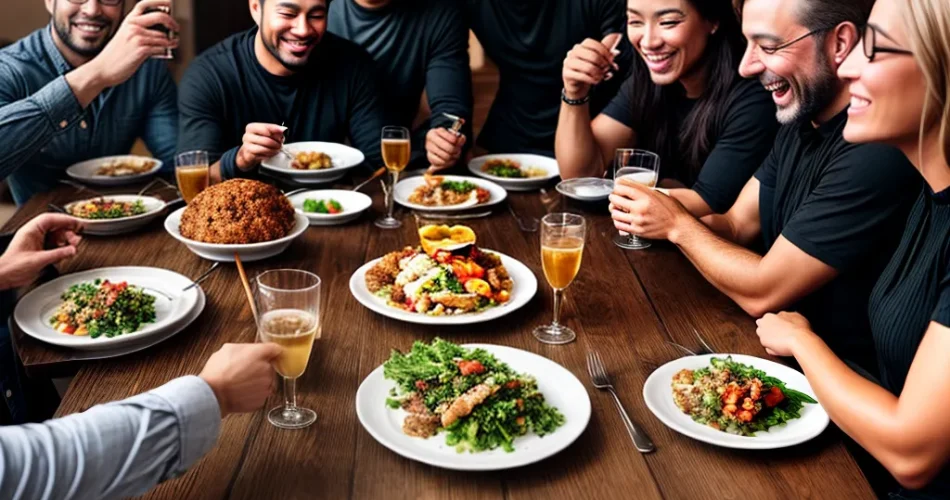 Fotos comunhao crista mesa amigos sorrisos