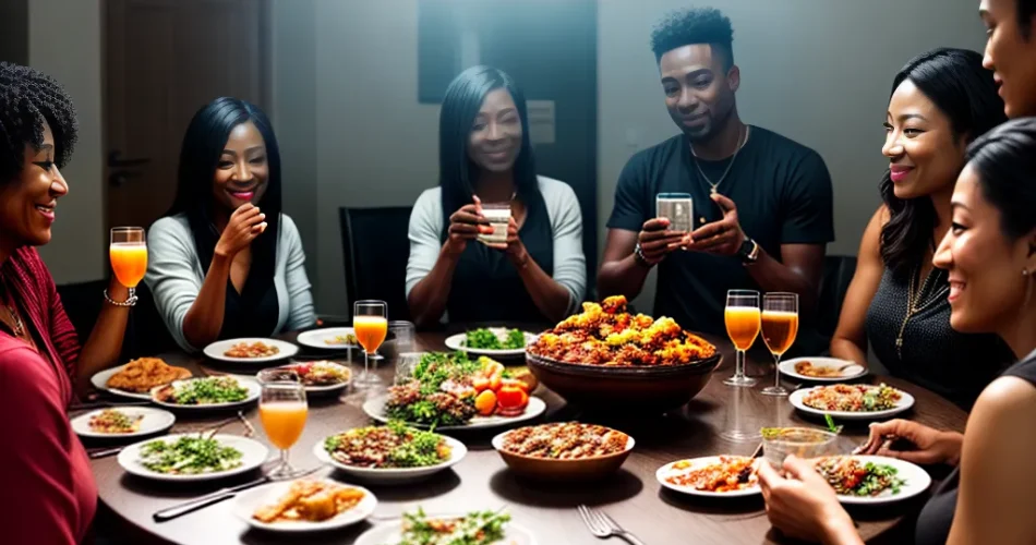 Fotos comunidade mesa diversidade conversa alimento