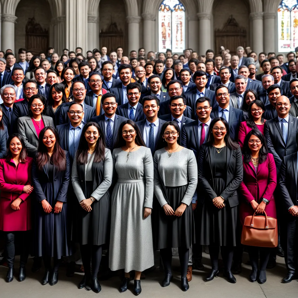 Fotos comunidade sorridente igreja aberta