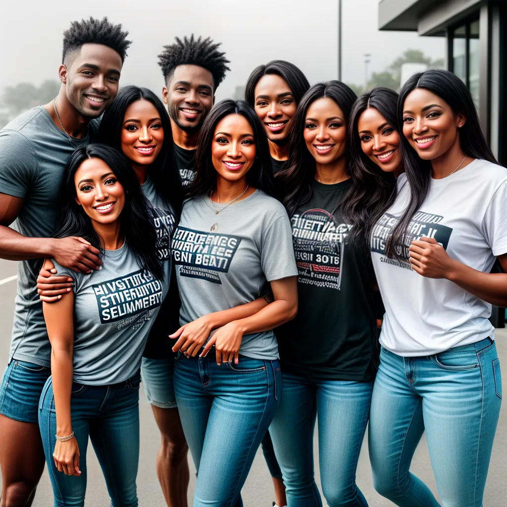 Fotos comunidade sorrisos camisetas juntos