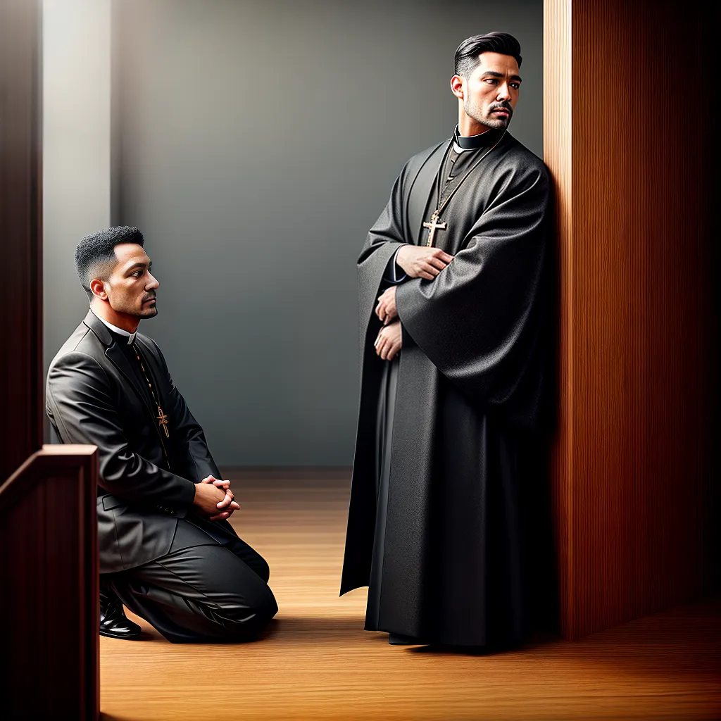 Fotos confissao arrependimento padre guia